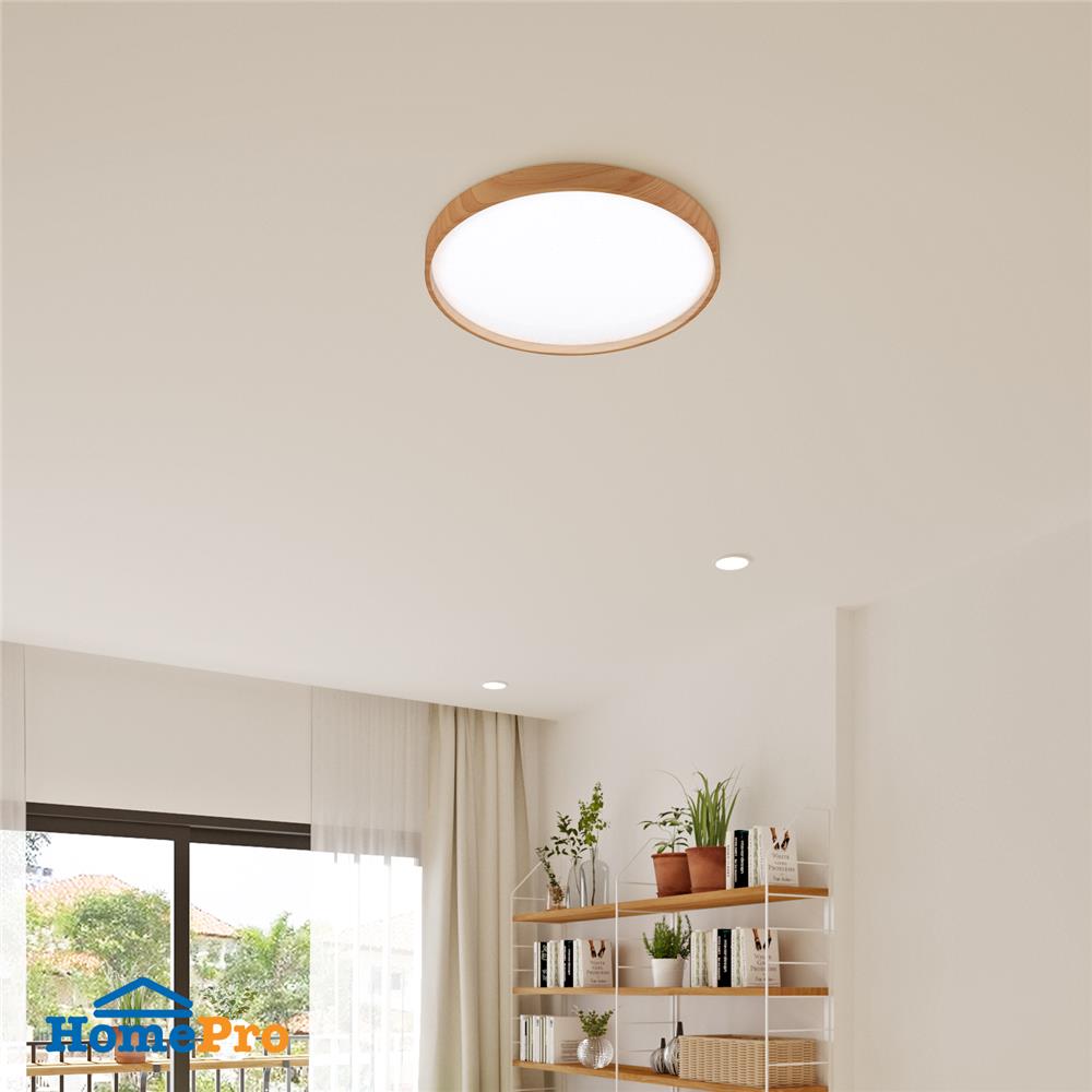 ไฟเพดาน LED CARINI ZY828-ML 36 วัตต์ DAYLIGHT 15 นิ้ว สีขาว/น้ำตาล