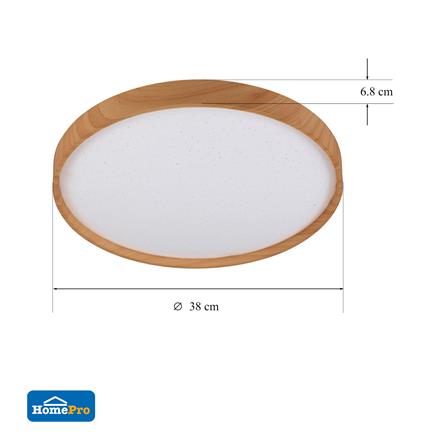 ไฟเพดาน LED CARINI ZY828-ML 36 วัตต์ DAYLIGHT 15 นิ้ว สีขาว/น้ำตาล_2