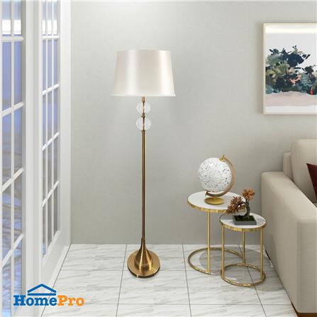 FLOOR LAMP CARINI ML5319 WHITE/CLEAR/GOLD 1-LIGHT