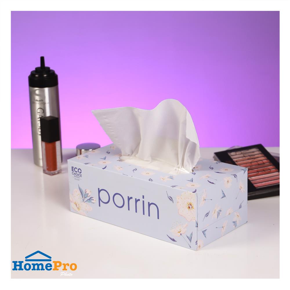 กระดาษเช็ดหน้า PORRIN BOX 150 แผ่น แพ็ค 3