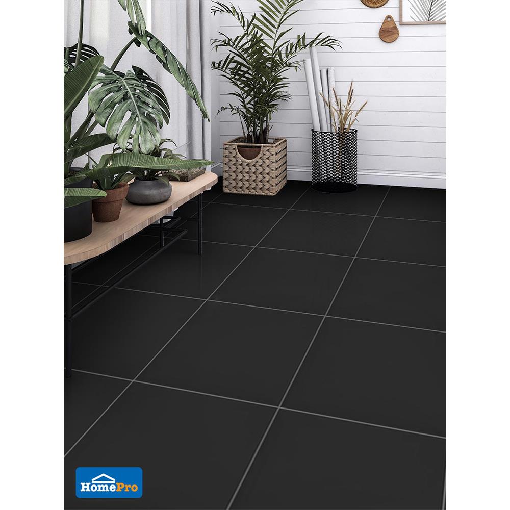 กระเบื้องพื้น 16X16 นิ้ว COTTO มาซี่ ไทรแองเกิล ดำ PM 0.96 ตร.ม.
