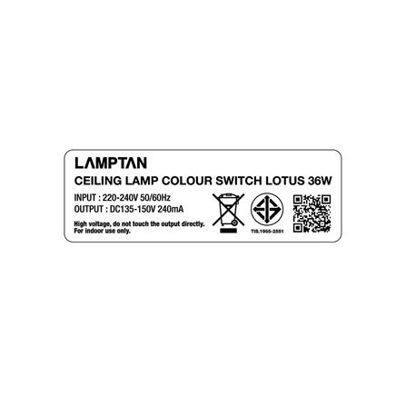 ไฟเพดาน LED LAMPTAN LOTUS 36 วัตต์ DAYLIGHT COOLWHITE WARMWHITE 15.5 นิ้ว_3