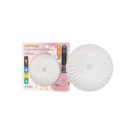 ไฟเพดาน LED LAMPTAN LOTUS 50 วัตต์ DAYLIGHT COOLWHITE WARMWHITE 19.5 นิ้ว_2