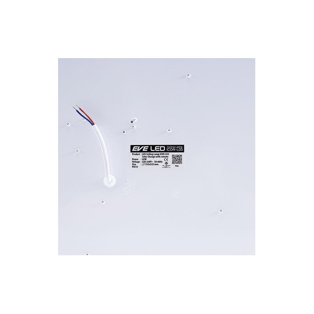 ไฟเพดาน LED EVE 570962 42 วัตต์ DAYLIGHT COOLWHITE WARMWHITE 20 นิ้ว สีขาว