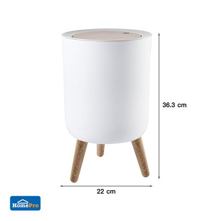 ถังขยะฝากด ACCO MIU 7 ลิตร สีขาว_13