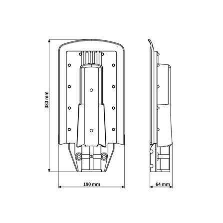 ไฟถนน LED SHINING S-ST05065F-1 50 วัตต์ DAYLIGHT สีเทา_9