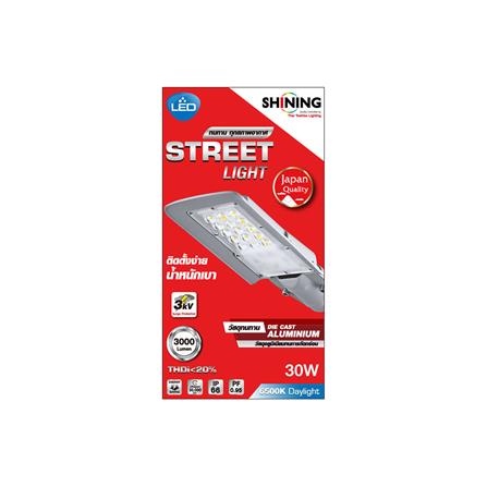 ไฟถนน LED SHINING S-ST03065F-1 30 วัตต์ DAYLIGHT สีเทา_3