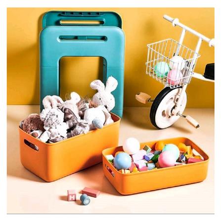 ชั้นวางของ 2 ชั้น  STACKO MARU 25.5x38x25.5 ซม. สีส้ม_4