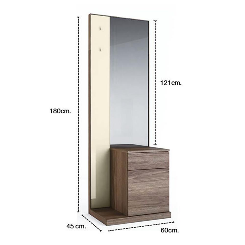 ชุดห้องนอน 6 ฟุต SB FURNITURE TAZZINA สี I-WALNUT/TORTORA