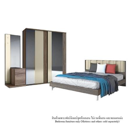 ชุดห้องนอน 6 ฟุต SB FURNITURE TAZZINA สี I-WALNUT/TORTORA_0