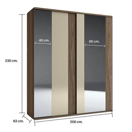 ชุดห้องนอน 6 ฟุต SB FURNITURE TAZZINA สี I-WALNUT/TORTORA_9