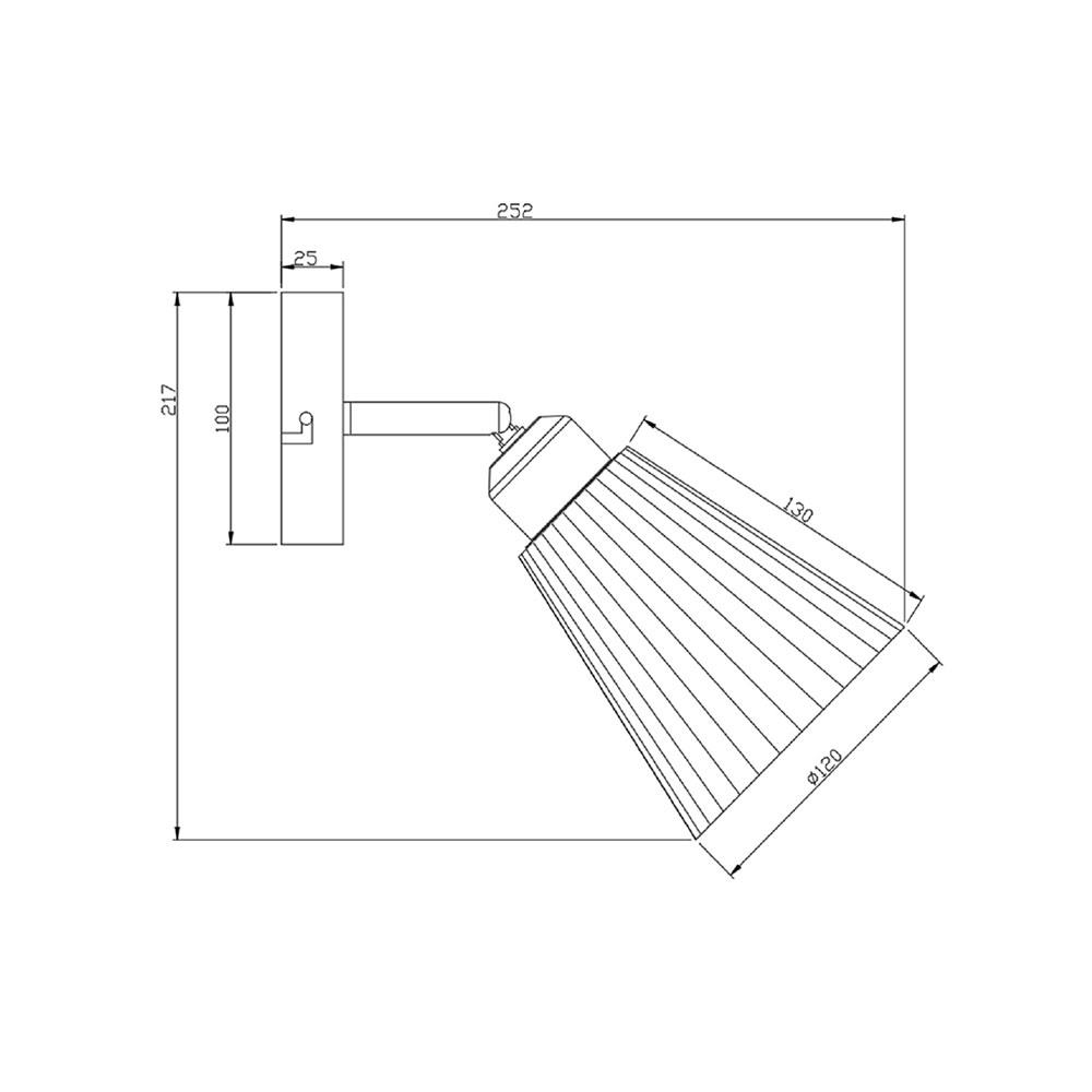 ไฟกิ่งภายใน CARINI VS0446-1 สีใส/ทอง/ดำ 1 หัว