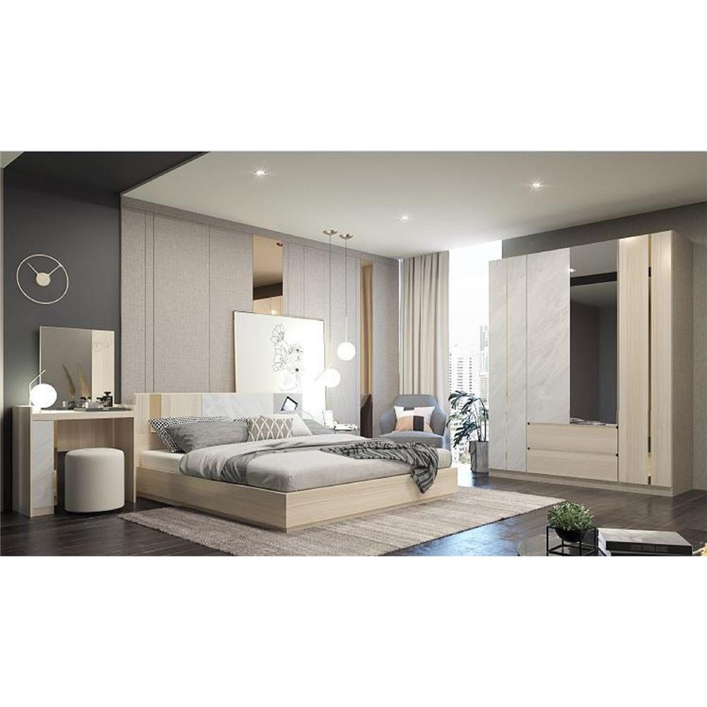ชุดห้องนอน 6 ฟุต SB FURNITURE MARMURUS สี CANYON OAK