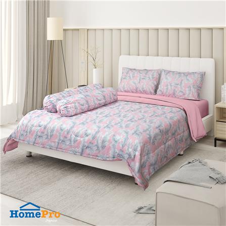 ชุดผ้าปูที่นอน 6 ฟุต 6 ชิ้น HOME LIVING STYLE GRANADA PINK_0