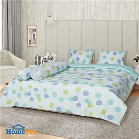 ชุดผ้าปูที่นอน 5 ฟุต 6 ชิ้น HOME LIVING STYLE CANVA เขียว_0
