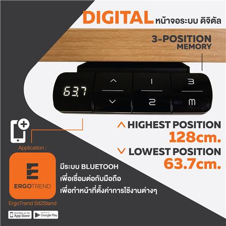 โต๊ะทำงานปรับระดับ ERGOTREND SIT 2 STAND GEN5 180 ซม. สี COMBI GREY/ขาว_3