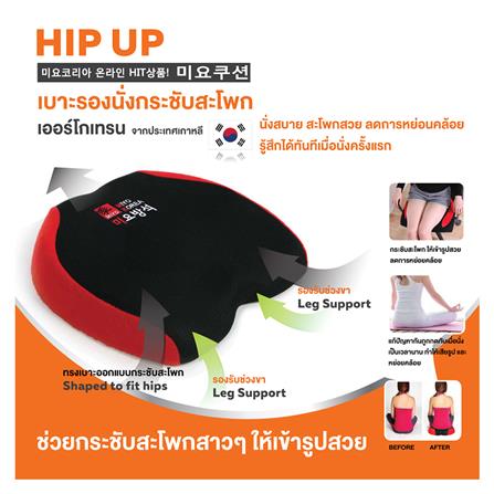 เบาะรองนั่งและรองหลัง ERGOTREND MIYO สีแดง/ดำ_5