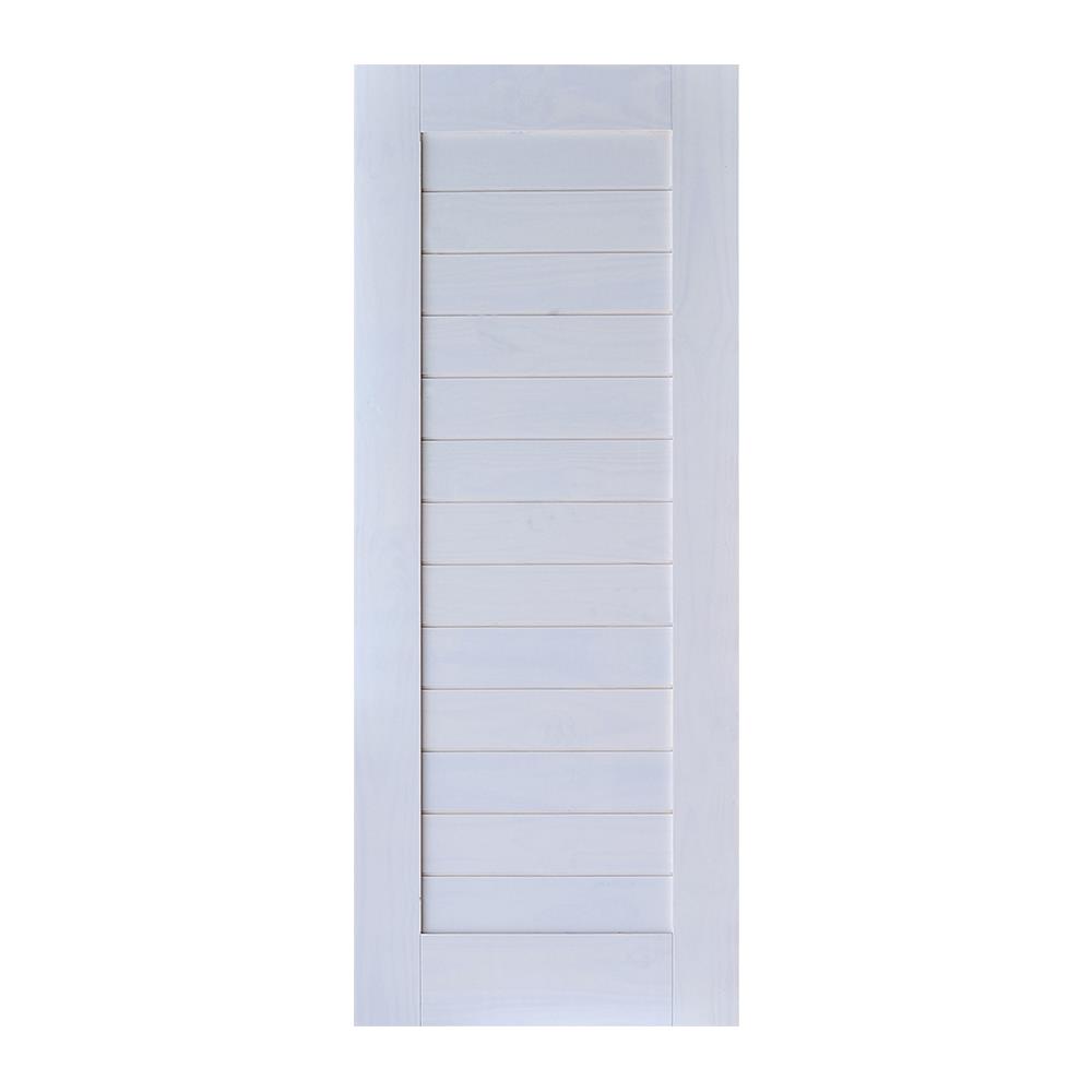ประตูภายในไม้สน ไม่เจาะลูกบิด D2D 80x200 ซม. สี CLOUD WHITE