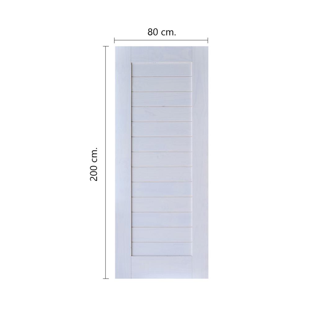 ประตูภายในไม้สน ไม่เจาะลูกบิด D2D 80x200 ซม. สี CLOUD WHITE