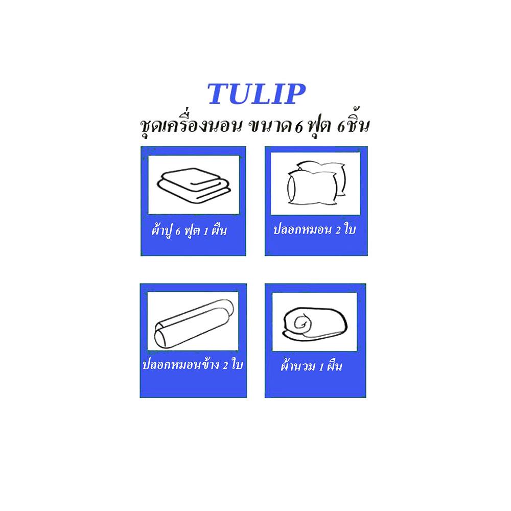 ชุดผ้าปูที่นอน 6 ฟุต (ชุด 6 ชิ้น) TULIP SPIDERMAN 60204-DLC082