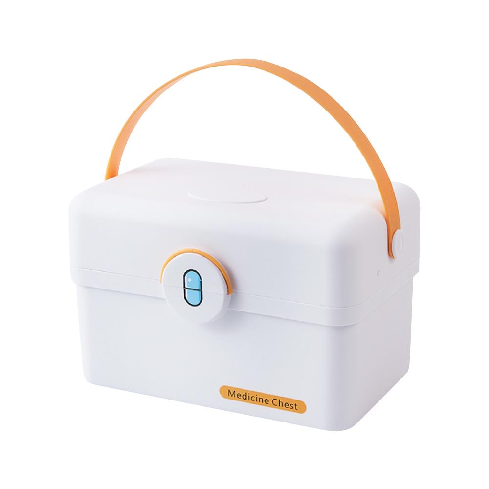 กล่องจัดเก็บยามีหูหิ้ว STACKO 36x22x22 ซม. สีขาว