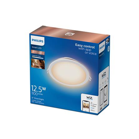 ดาวน์ไลท์ LED PHILIPS WIZ CONNECTED 5 นิ้ว 12.5 วัตต์ DAYLIGHT/COOL WHITE/WARM WHITE สีขาว_1