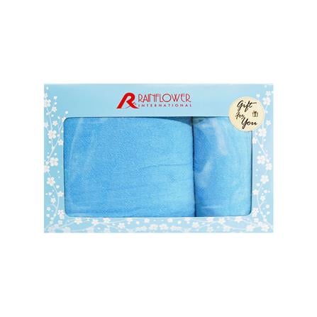 ผ้าขนหนู GIFT SET RAINFLOWER KIMONO สีฟ้า แพ็ก 2 ชิ้น_3
