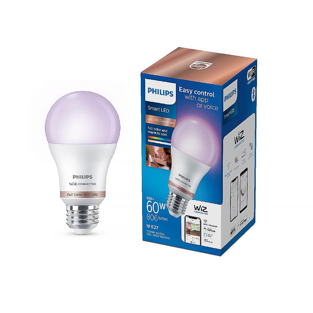 หลอด LED PHILIPS WIZ CONNECTED 8 วัตต์ RGB E27 WIFI BLUETOOTH