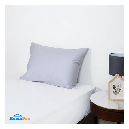 PILLOWCASE HOME LIVING STYLE COTTON SATEEN LIGHT GREY 2PCS