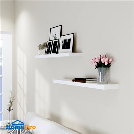FLOATING WOOD SHELF STACKO 120X24X5CM WHITE