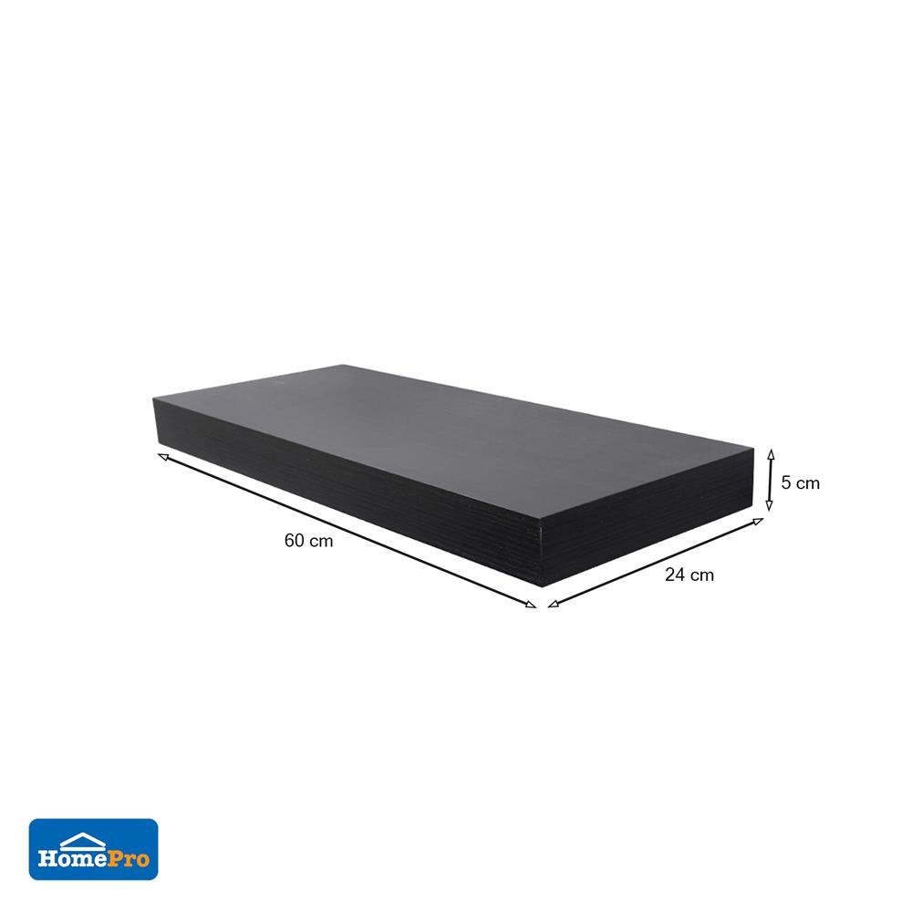 แผ่นชั้นไม้ซ่อนขา STACKO 60x24x5 ซม. สีเวงเก้