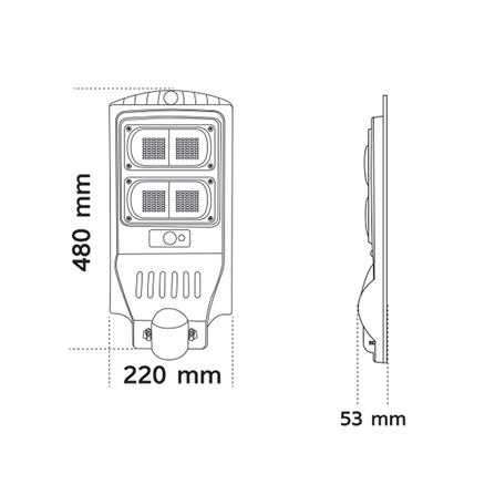 ไฟถนน SOLAR SHINING S-ST08065F-1SL 80 วัตต์ DAYLIGHT สีดำ_9