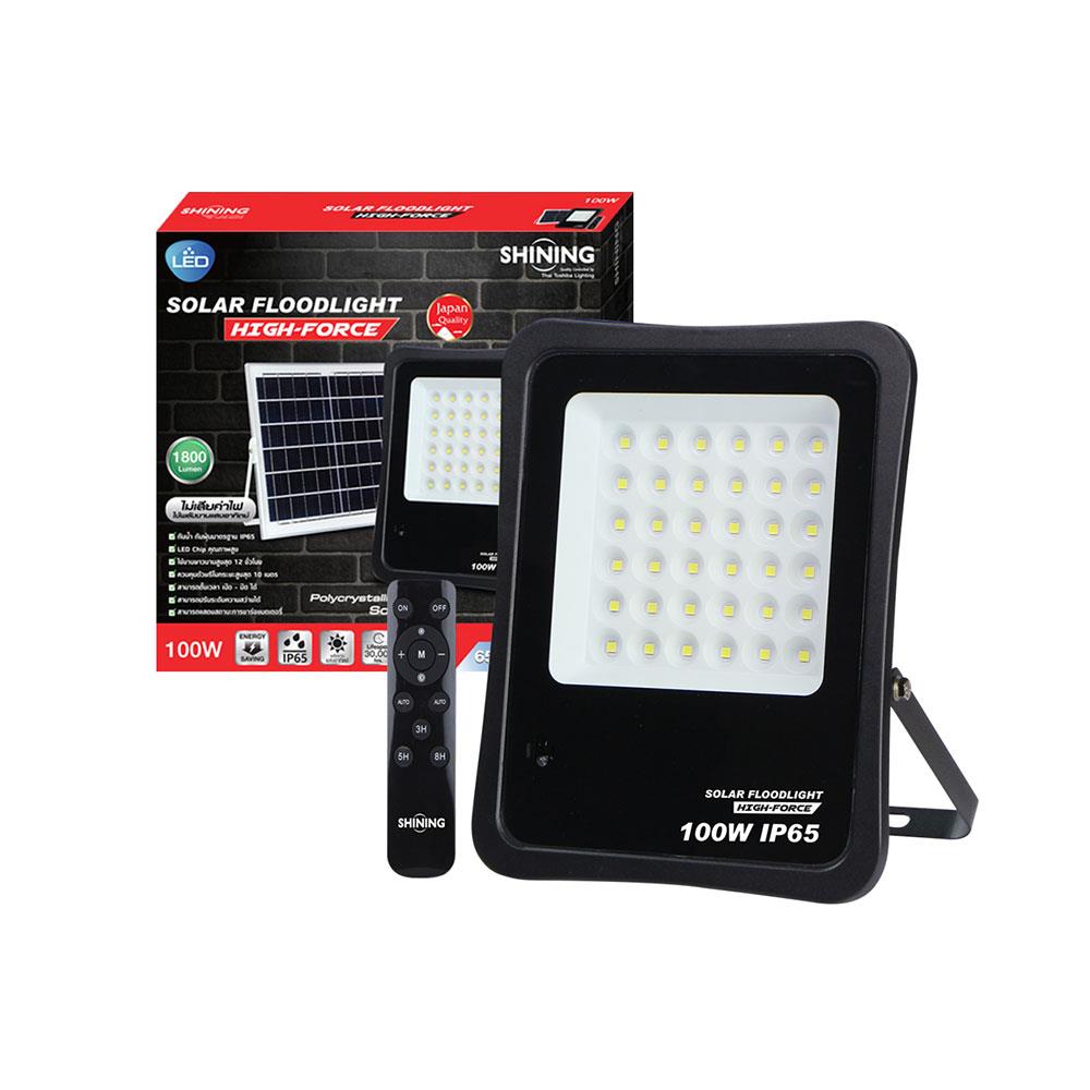 ไฟสปอตไลท์ SOLAR SHINING S-FD100659-2SL 100 วัตต์ DAYLIGHT สีดำ