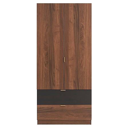 WARDROBE KONCEPT TAVERN 90CM LEGATO WALNUT/GREY LINEN