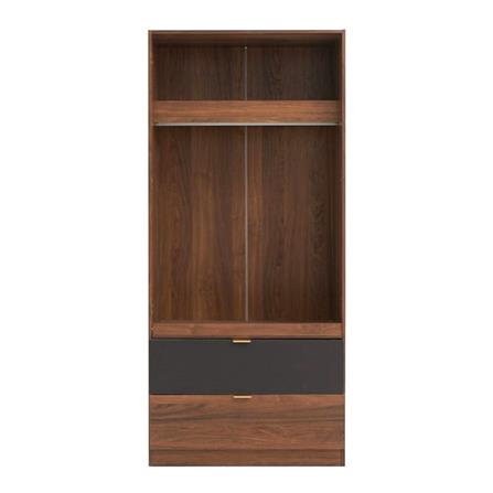WARDROBE KONCEPT TAVERN 90CM LEGATO WALNUT/GREY LINEN