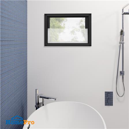 หน้าต่างกระจกซ้อน อะลูมิเนียม AZLE 60x50 ซม. สีดำ_1