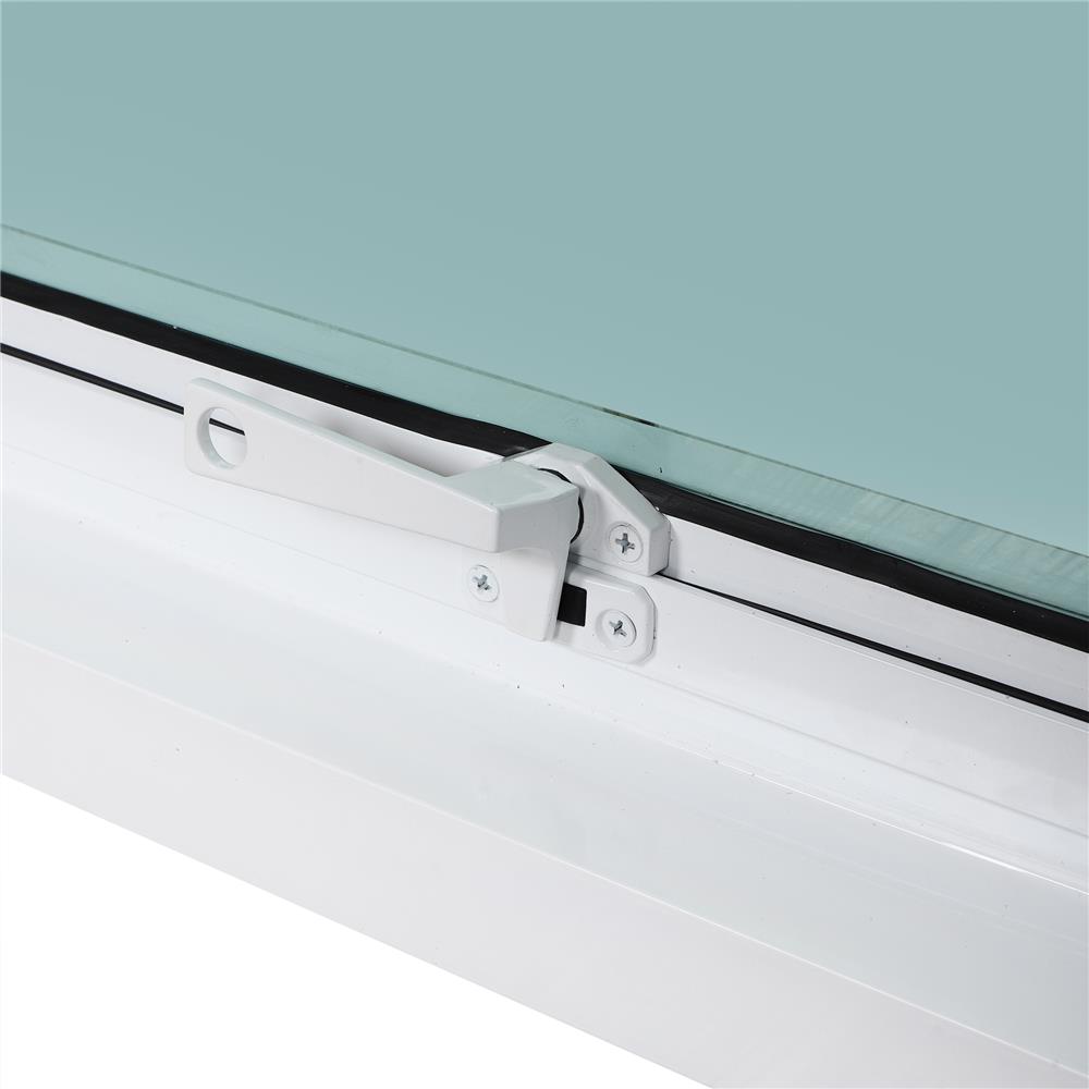 หน้าต่างบานเปิดกระทุ้ง อะลูมิเนียม มุ้ง AZLE 80X50 ซม. สีขาว