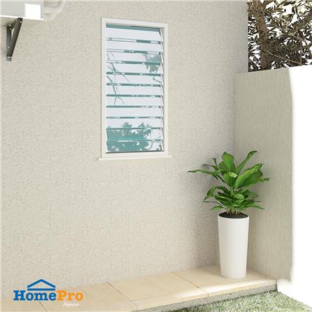 หน้าต่างบานเกล็ด อะลูมิเนียม AZLE 60X110 ซม. สีขาว_1