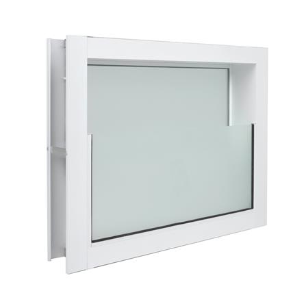 หน้าต่างกระจกซ้อน อะลูมิเนียม AZLE 60x50 ซม. สีขาว_1