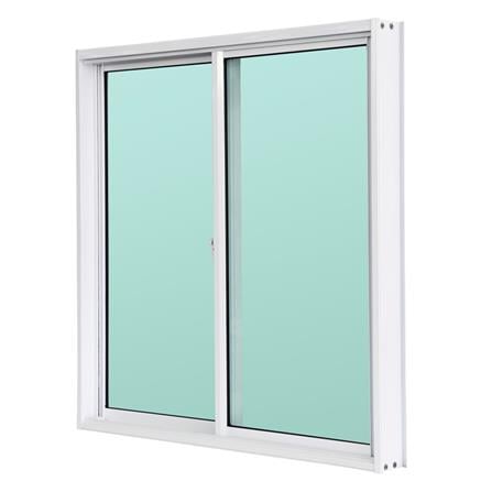 หน้าต่างบานเลื่อน อะลูมิเนียม S-S AZLE 100x100 ซม. สีขาว_1