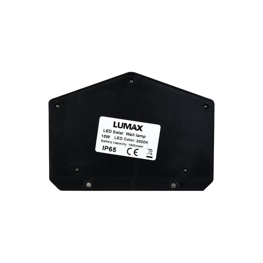 ไฟผนังภายนอก SOLAR LUMAX 58-00313 10 วัตต์ WARMWHITE สีดำ