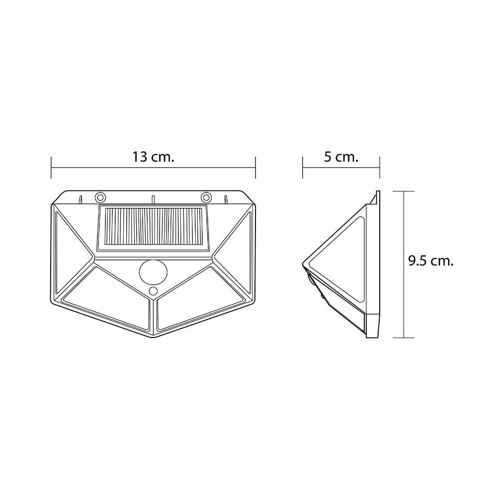ไฟผนังภายนอก SOLAR LUMAX 58-00313 10 วัตต์ WARMWHITE สีดำ