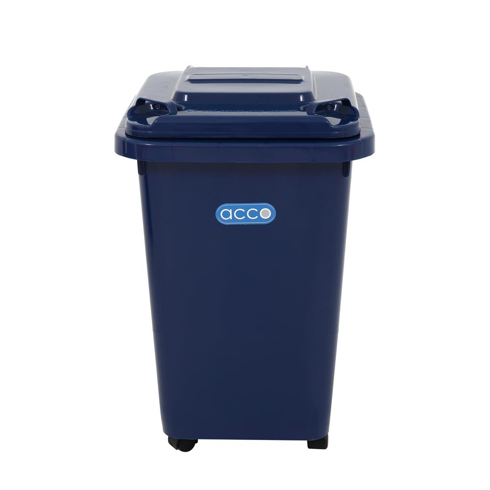 ถังขยะฝาเปิดปิดมีล้อ ACCO CLEAN 32 ลิตร สีน้ำเงิน
