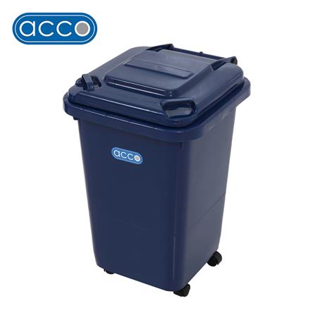 ถังขยะฝาเปิดปิดมีล้อ ACCO CLEAN 32 ลิตร สีน้ำเงิน_0