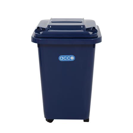 ถังขยะฝาเปิดปิดมีล้อ ACCO CLEAN 32 ลิตร สีน้ำเงิน_1