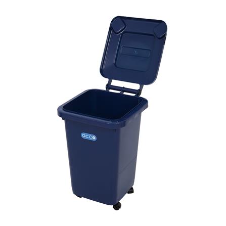 ถังขยะฝาเปิดปิดมีล้อ ACCO CLEAN 32 ลิตร สีน้ำเงิน_2