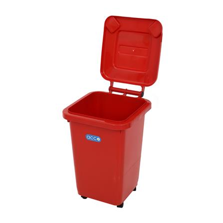 ถังขยะฝาเปิดปิด มีล้อ ACCO CLEAN 32 ลิตร สีแดง_2
