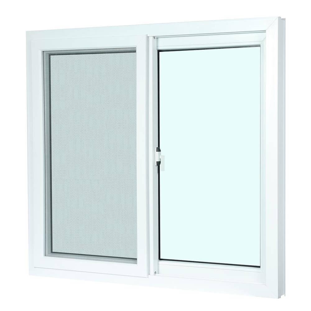 หน้าต่างบานเลื่อน UPVC S-S มุ้ง AZLE 120x110 ซม. สีขาว
