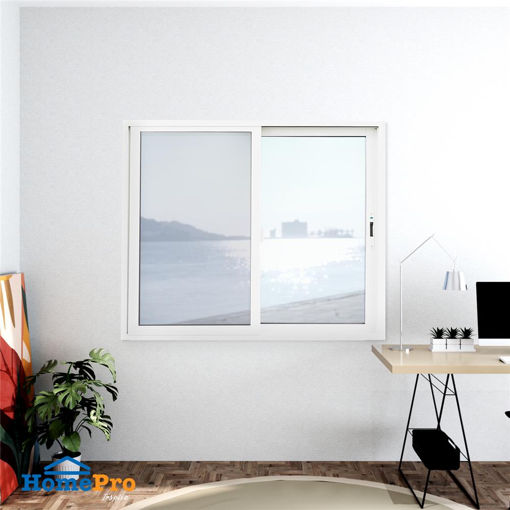 หน้าต่างบานเลื่อน UPVC S-S มุ้ง AZLE 120x110 ซม. สีขาว