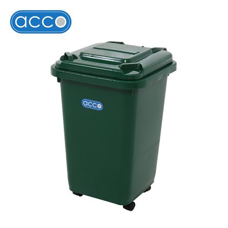 ถังขยะฝาเปิดปิดมีล้อ ACCO CLEAN 32 ลิตร สีเขียว_0